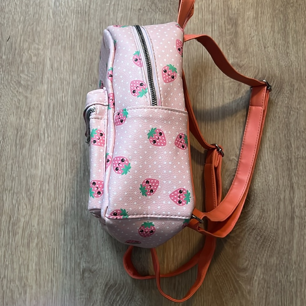 Strawberry Print Mini-Backpack - Picture 4 of 8